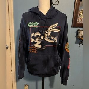 Looney Tunes, Blue Tie Dye, Graphic Hoodie